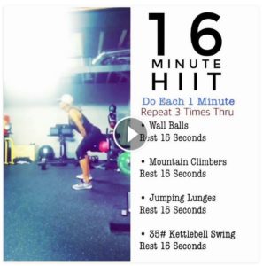 16 minute HIIT