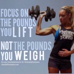 Focus on the pounds you lift