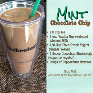 Mint chocolate chip ShakeO