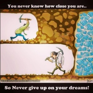 Never give up