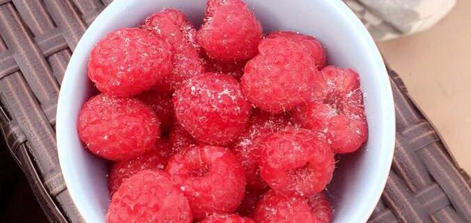 Raspberries with Stevia