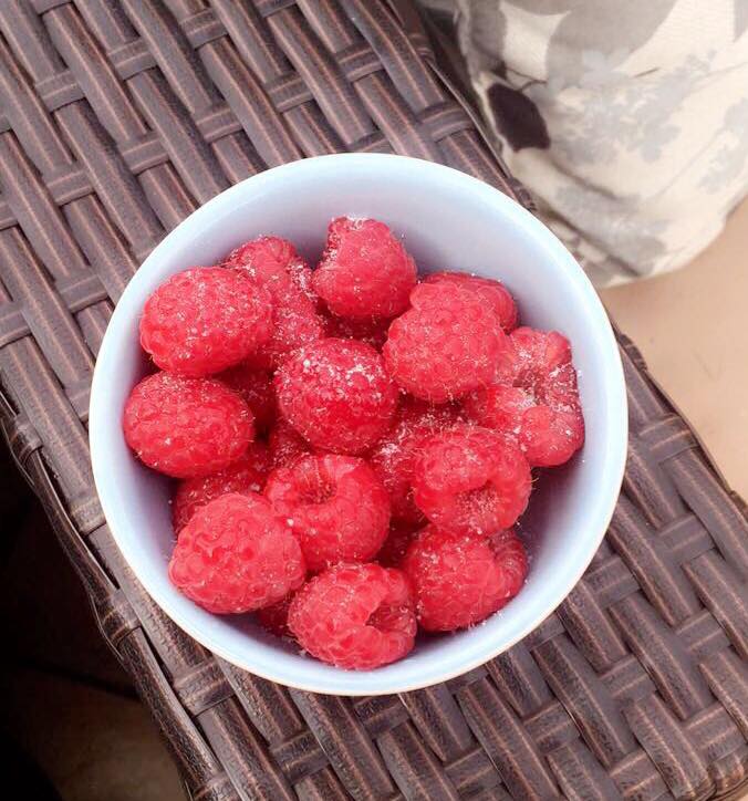 Raspberries with Stevia