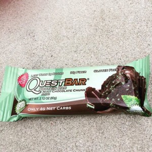 mint chocolate chunk quest bars